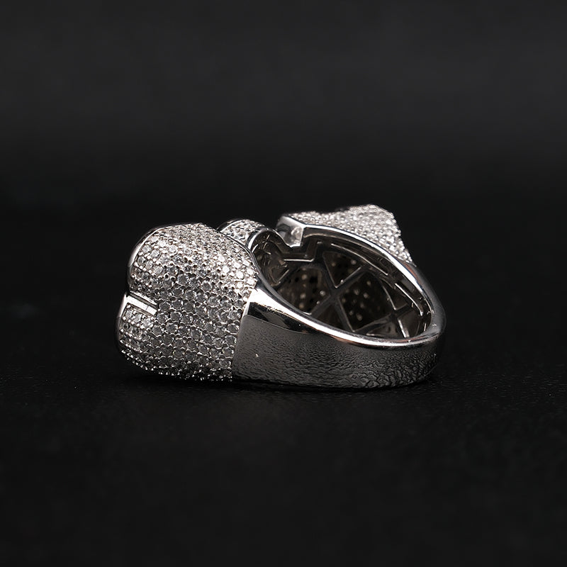 Moissanite Initial Letter Ring