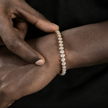 8mm Moissanite Marquise Bracelet
