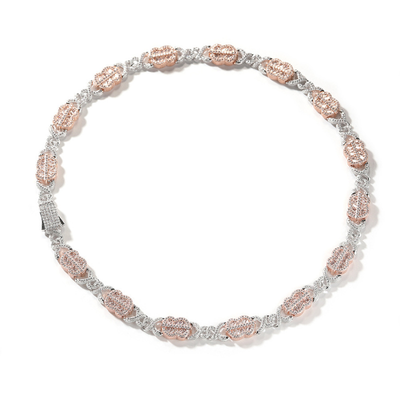 11mm Moissanite Dollar Sign Infinity Cuban Chain