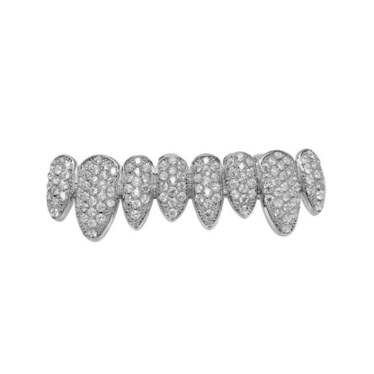 Moissanite Hip Hop Color 8-tooth Grillz