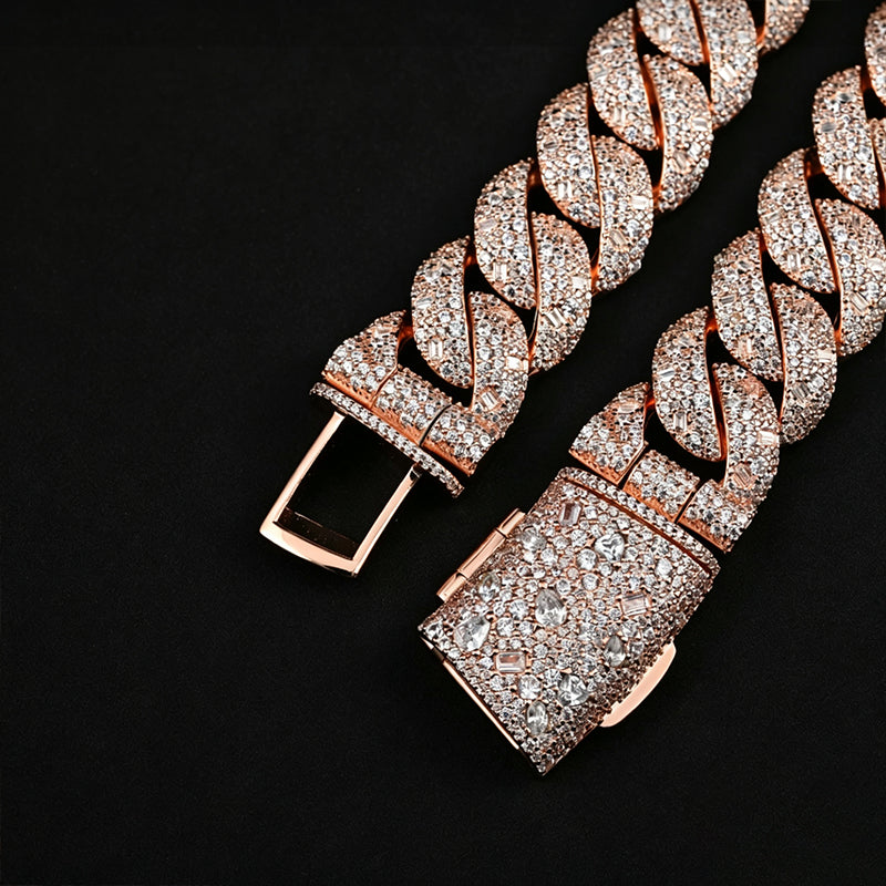 22mm Moissanite Hip-Hop Cuban Chain