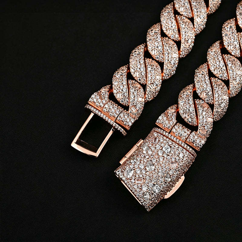 22mm Moissanite Hip-Hop Cuban Chain