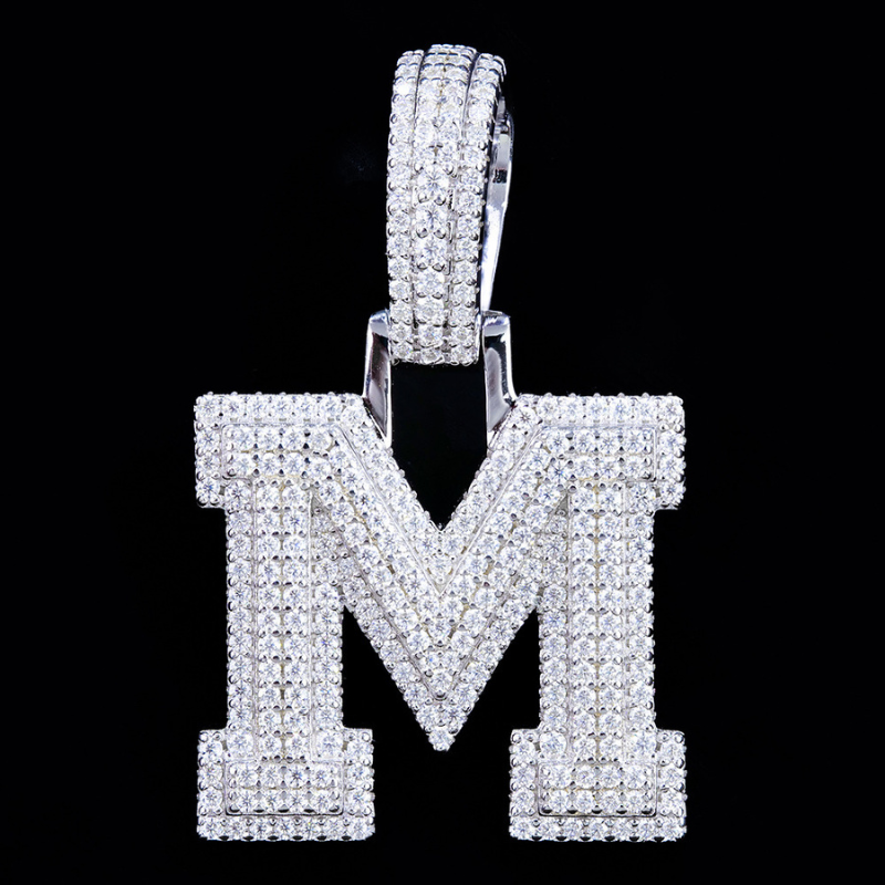 Moissanite Classic Letter Pendant