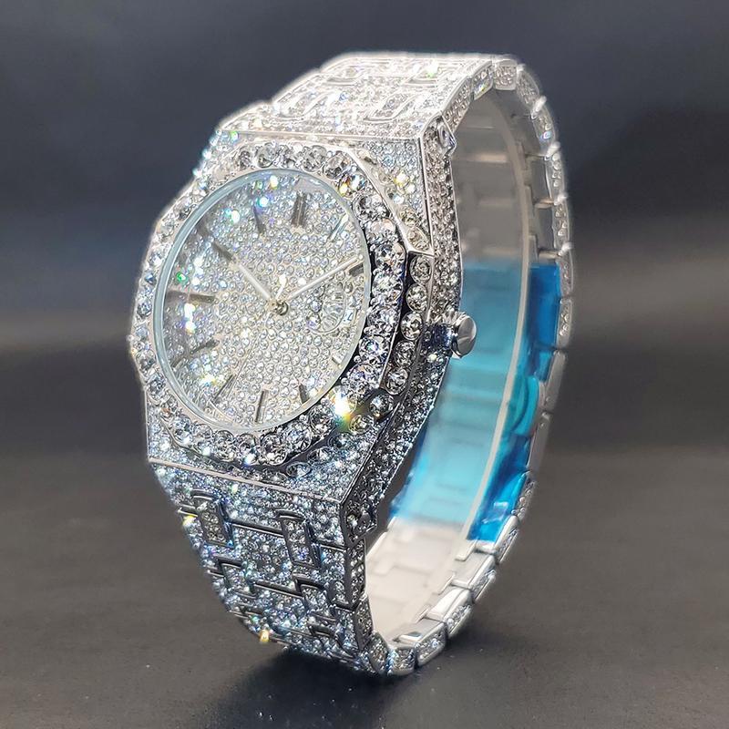Iced-out Diamond Moissanite Watch
