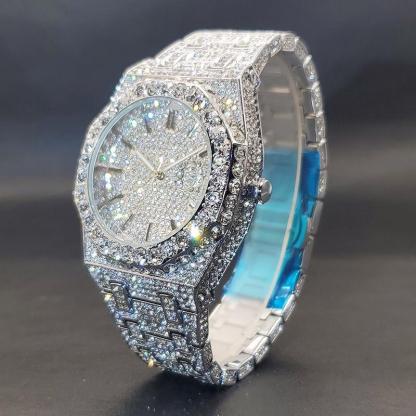Iced-out Diamond Moissanite Watch