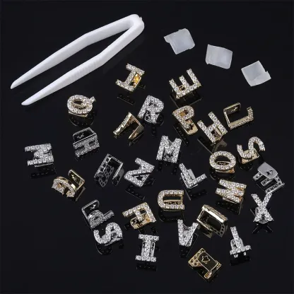 Custom Moissanite A-Z Letter Grillz