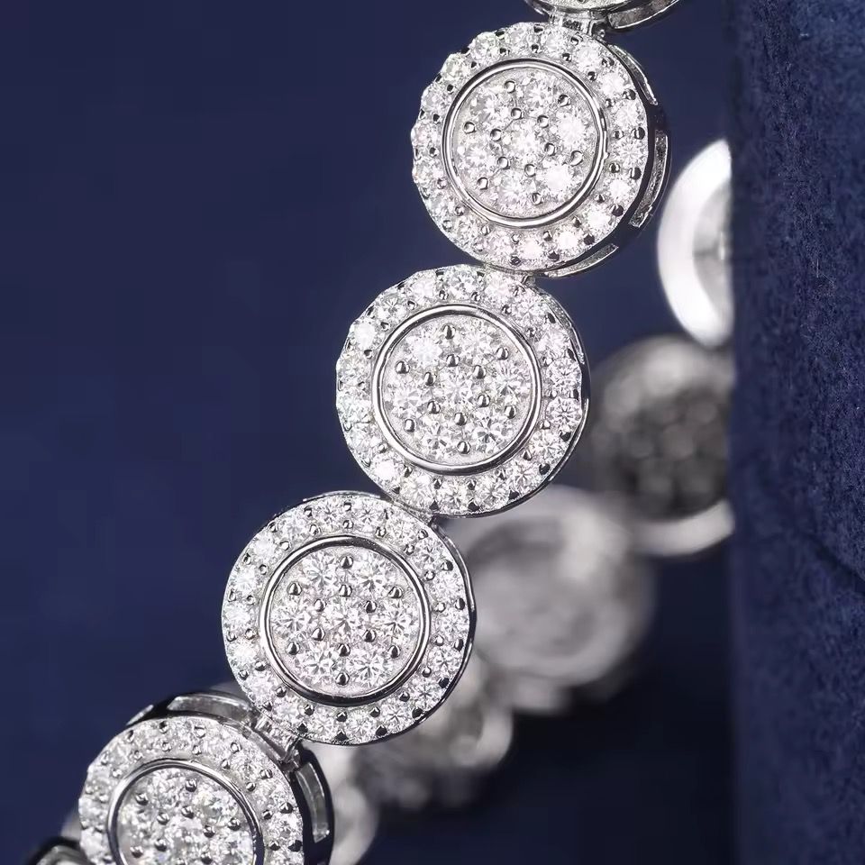 9mm Moissanites Circular Tennis Bracelet