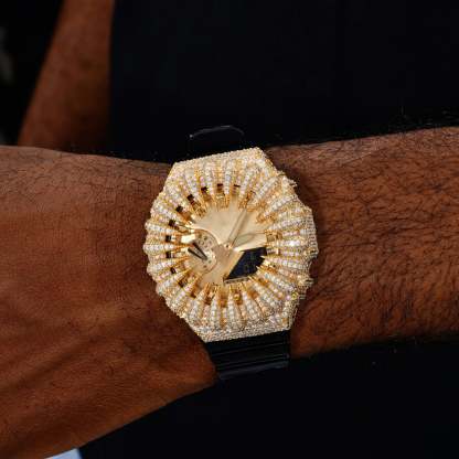 Moissanite GA2100 spiky watch case