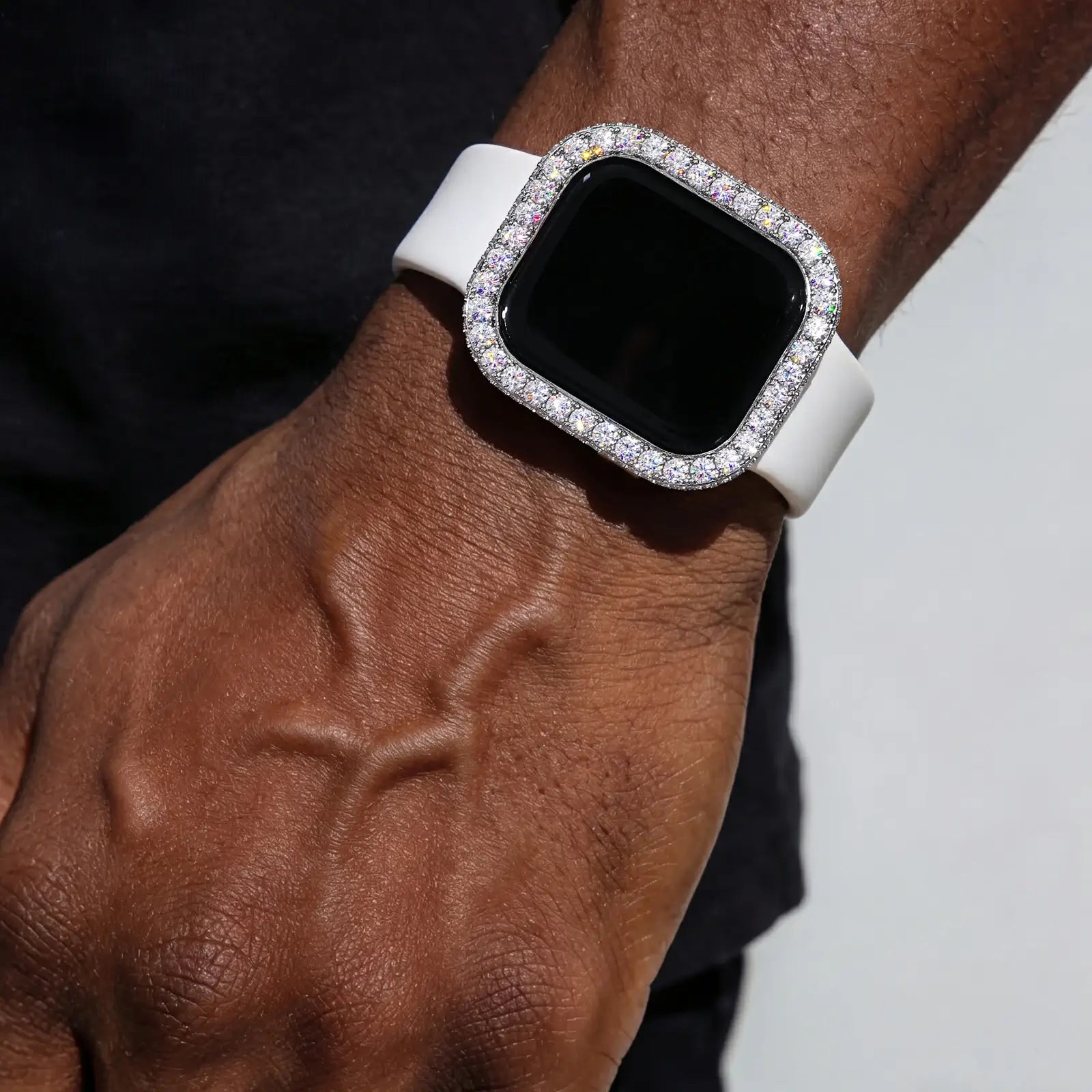 42/46mm Moissanite Bezel Case For Apple Watch Series 10/11