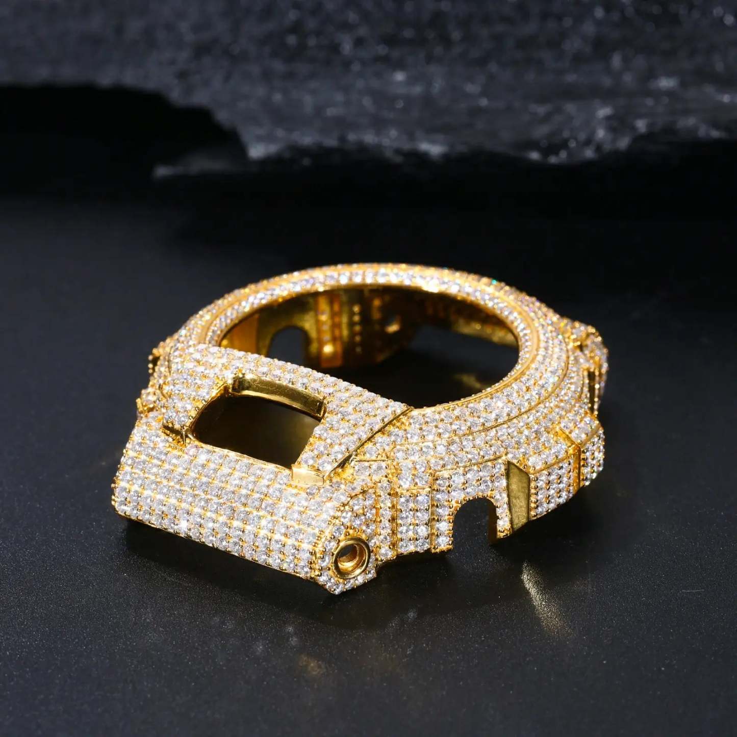 Moissanite Iced Out Bezel For DW6900RL-1AC Watch