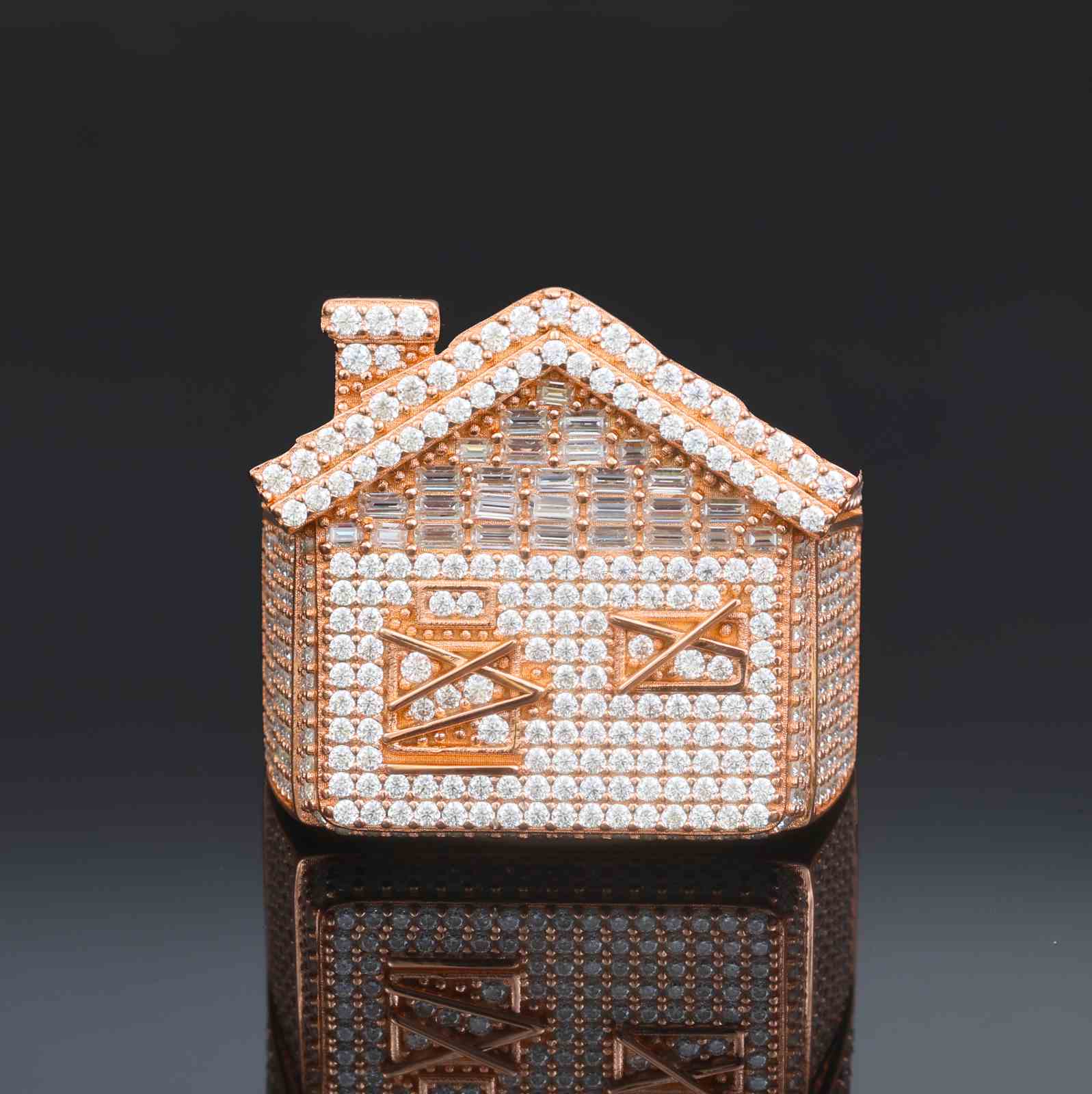 Moissanite Creative Three-Dimensional Small House Ring