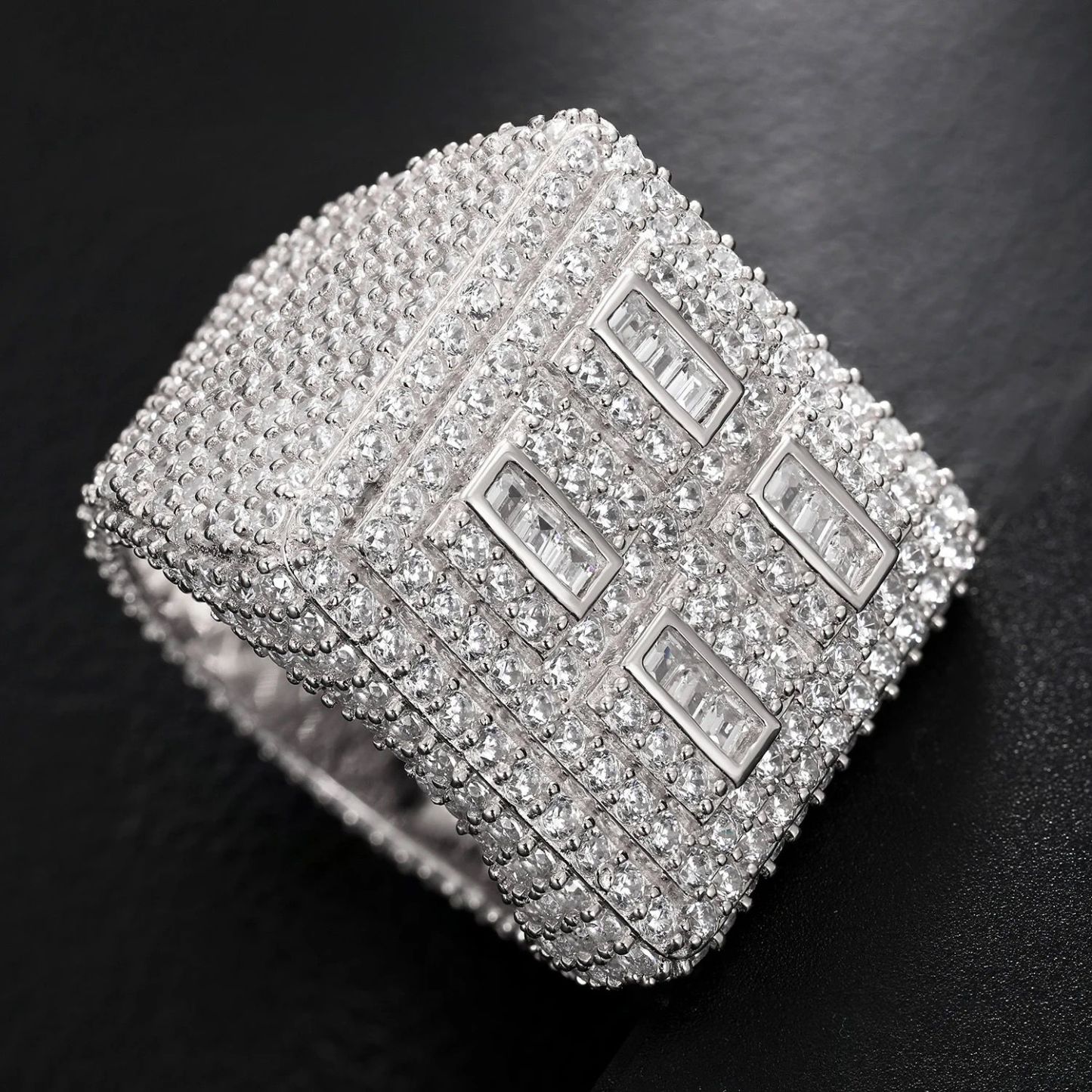 Moissanite Luxury Square Geometric Ring