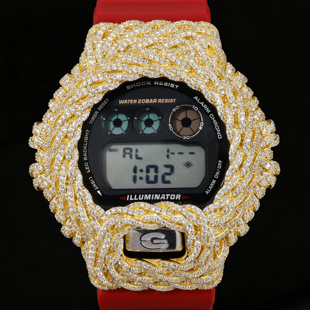 Moissanite Rope Watch Case for DW6900 SERIES