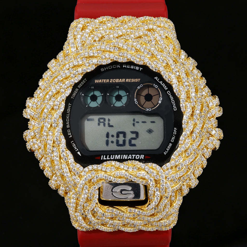 Moissanite Rope Watch Case for DW6900 SERIES