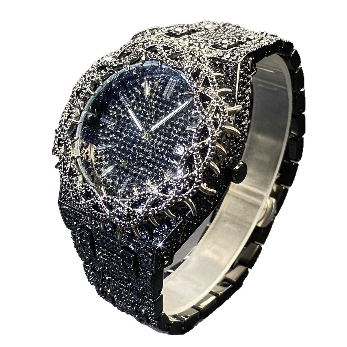 Moissanite Paved Thorn Design Watch