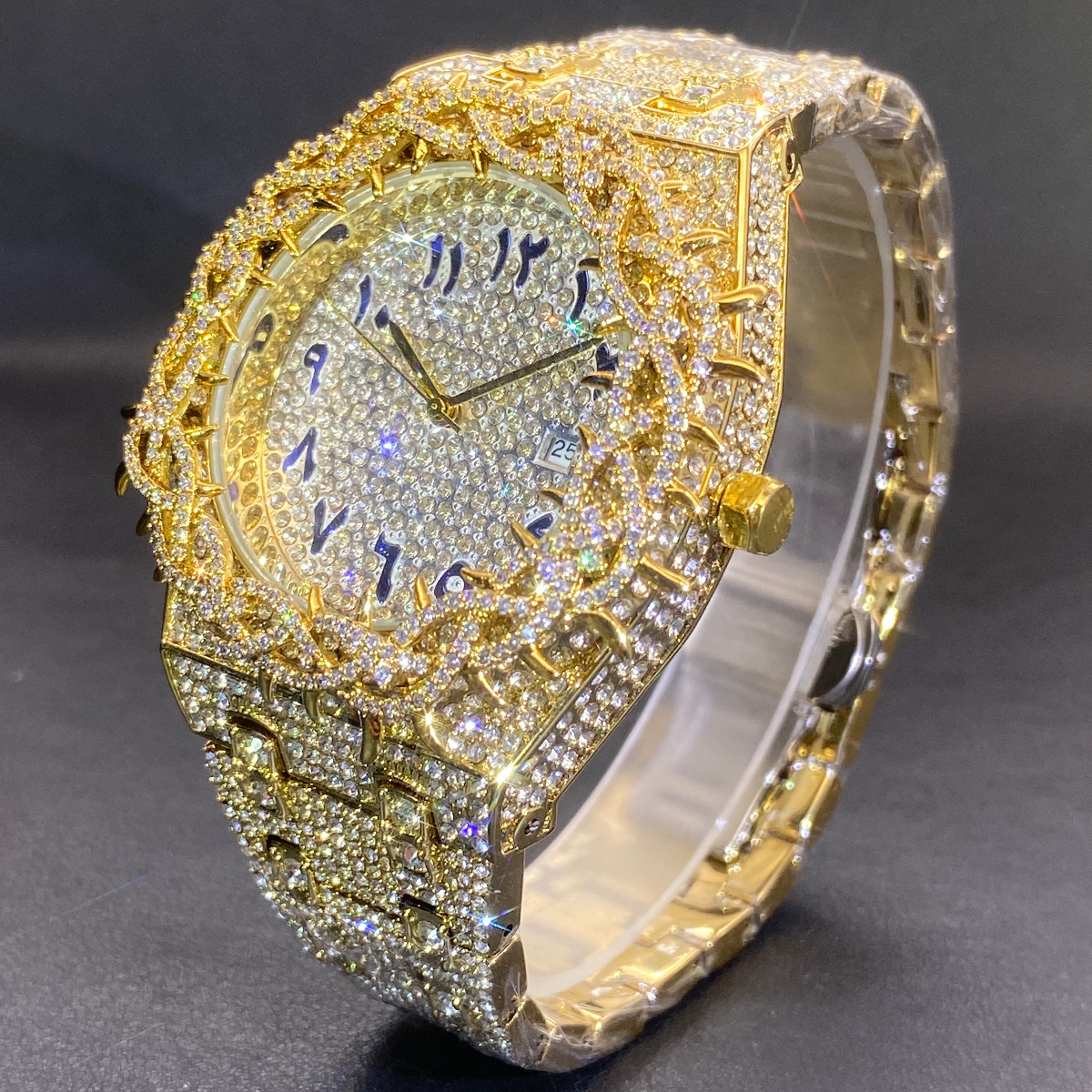 Iced Out Thorn Crown Men Watch 