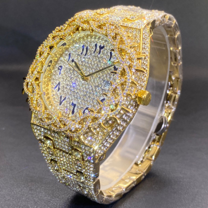 Iced Out Thorn Crown Men Watch 