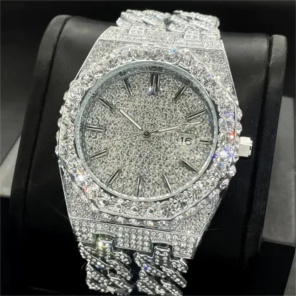 Iced-out Diamond Moissanite Watch