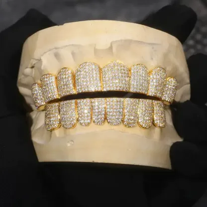 Moissanite Exaggerated Rap Prop Grillz