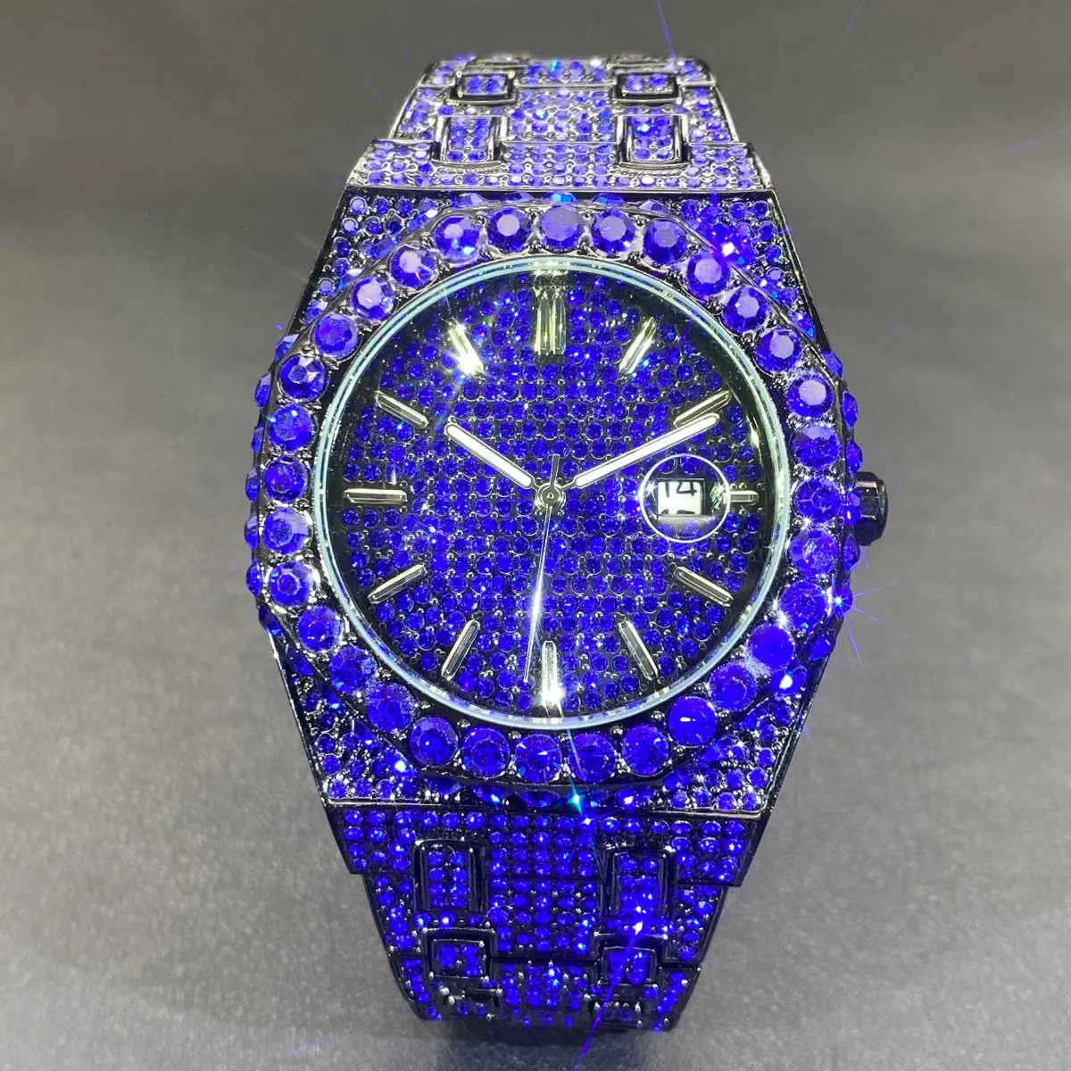 Niche Moissanite Watch with Luminous Hands