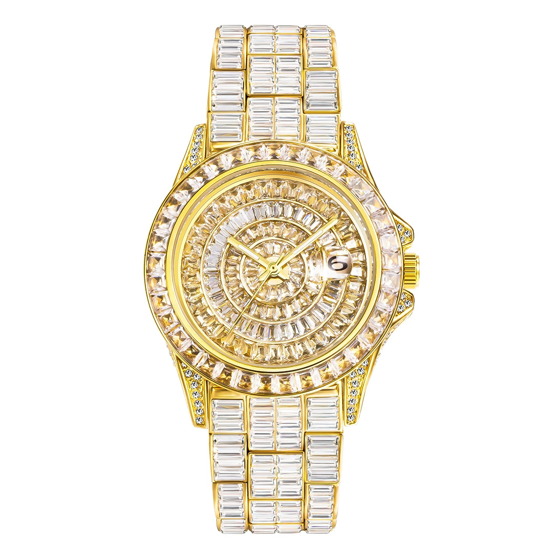 Moissanite Stylish Watch Fully Set 