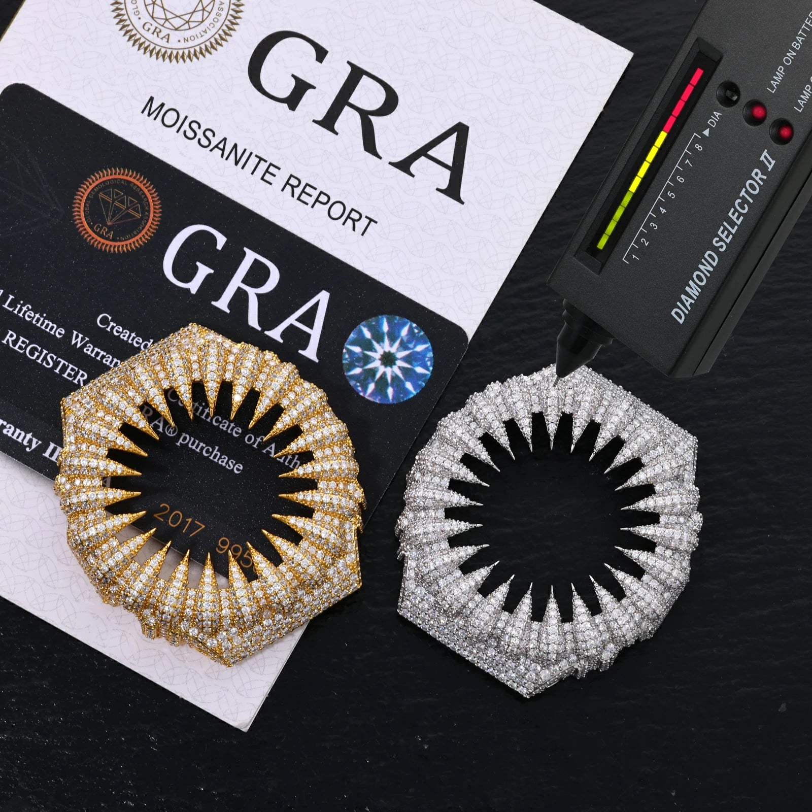 Moissanite GA2100 spiky watch case