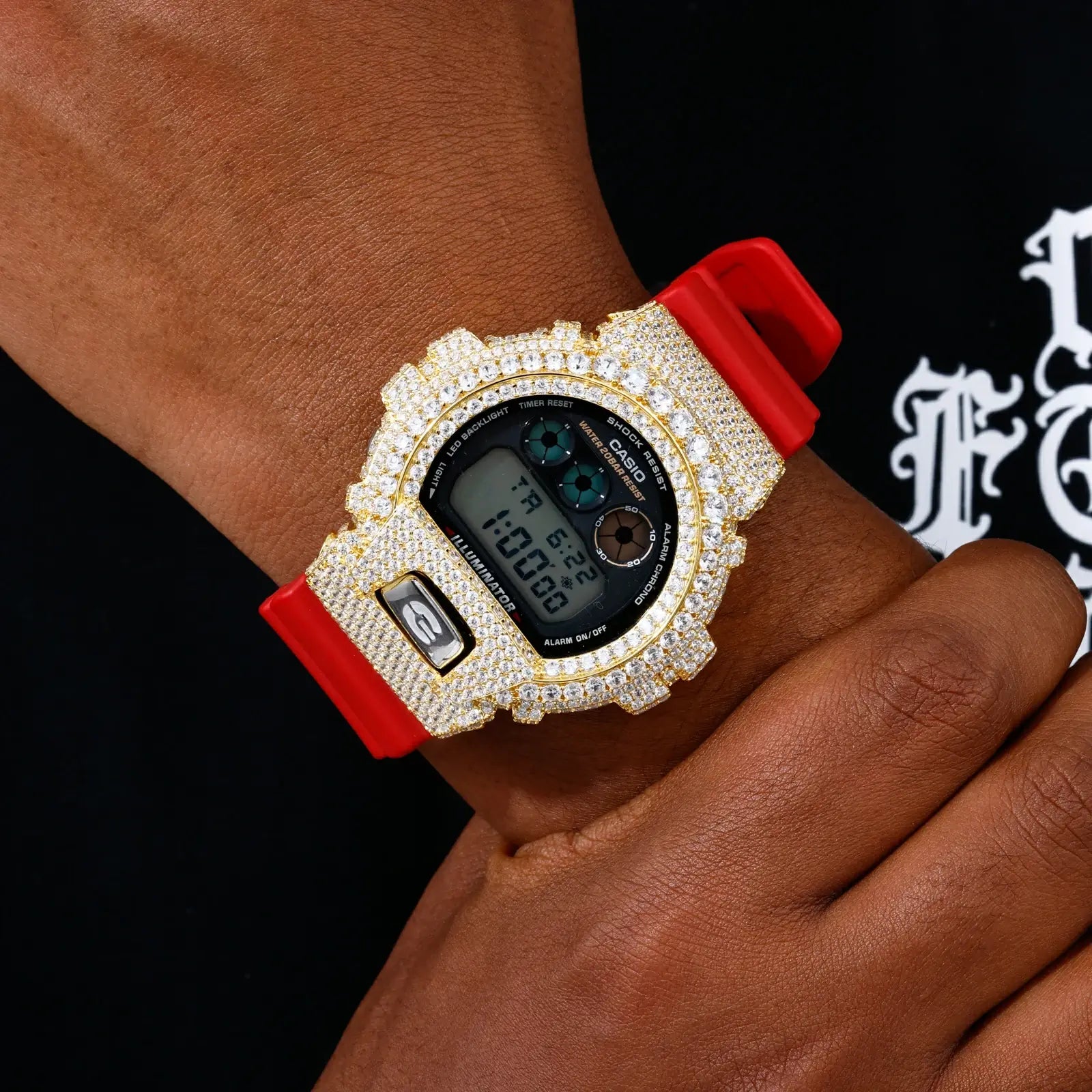 Iced Out Moissanite Shell DW6900RL-1AC