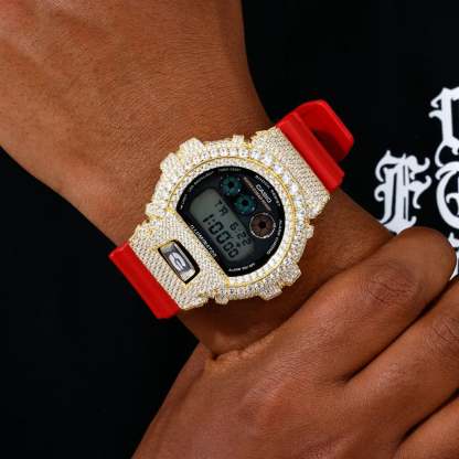 Iced Out Moissanite Shell DW6900RL-1AC