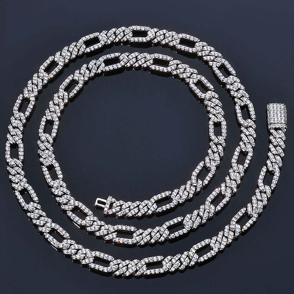 7mm Round Moissanite Cuban Chain