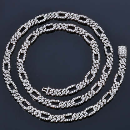 7mm Round Moissanite Cuban Chain