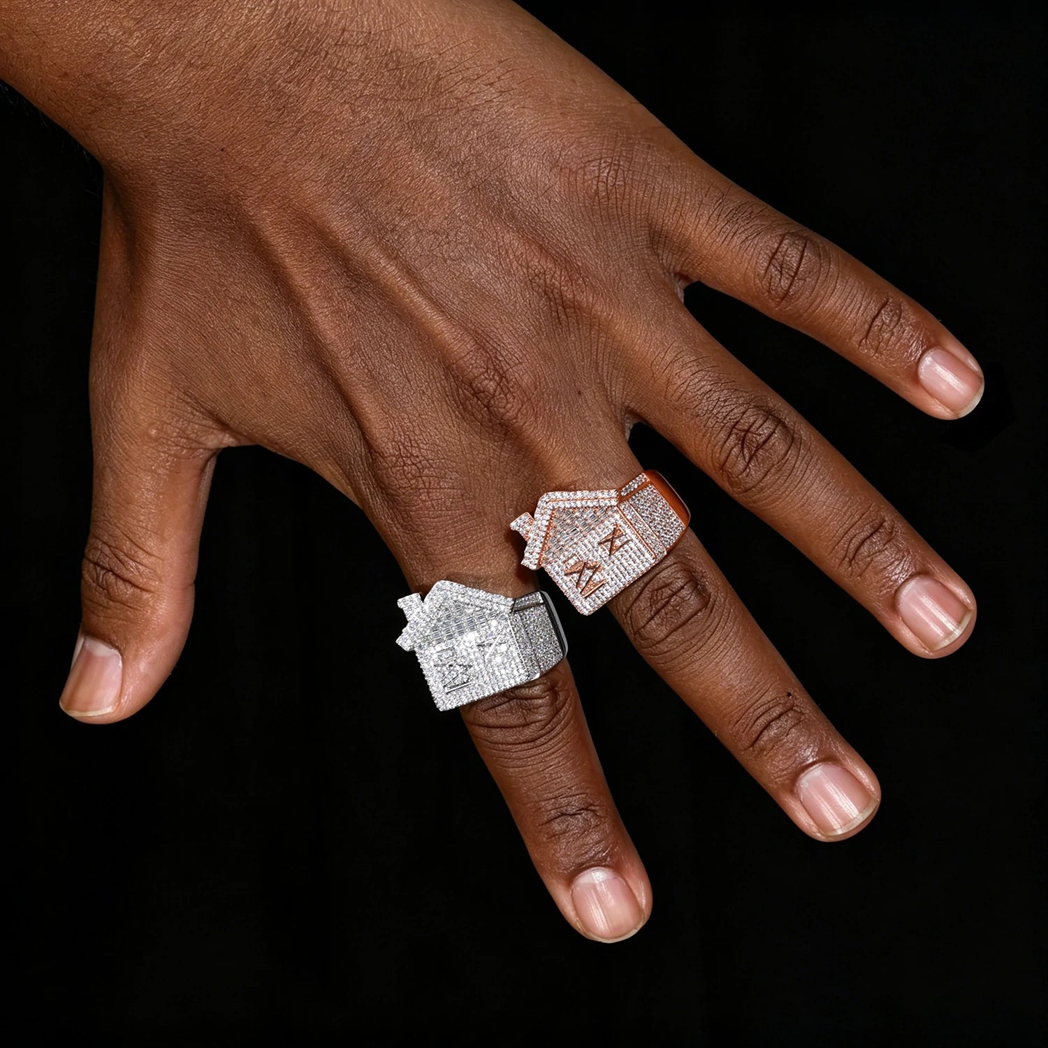 Moissanite Creative Three-Dimensional Small House Ring