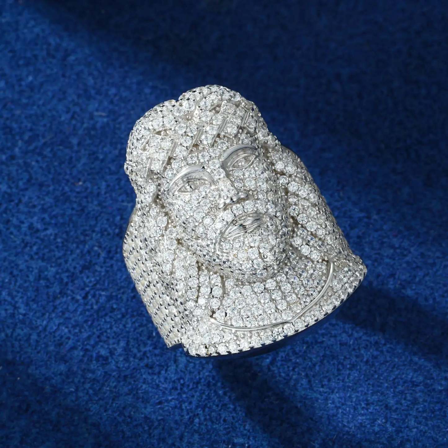 Moissanite Hip Hop Portrait Ring