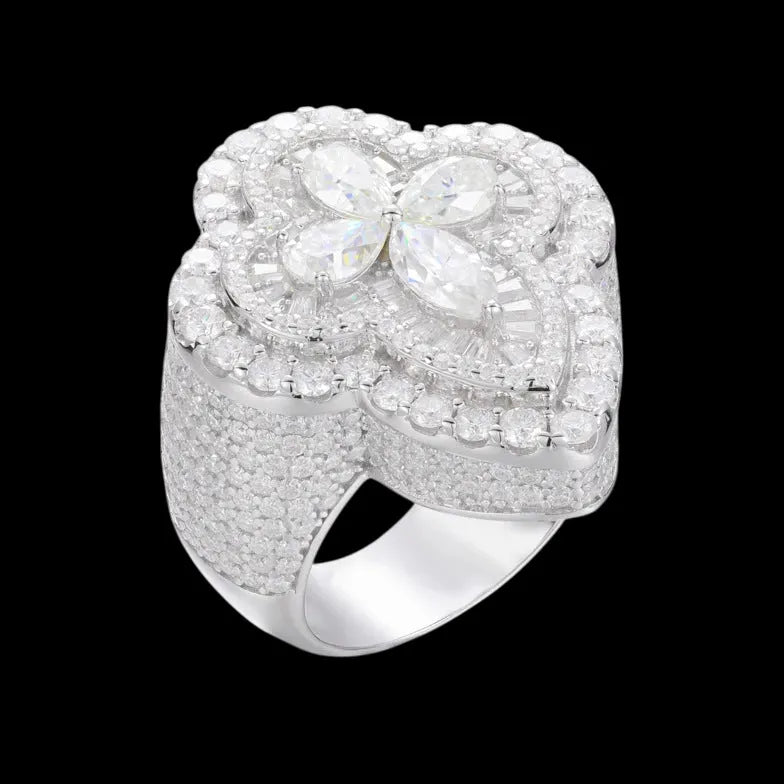 Moissanite Luxury Shaped Clovers Ring