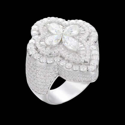 Moissanite Luxury Shaped Clovers Ring