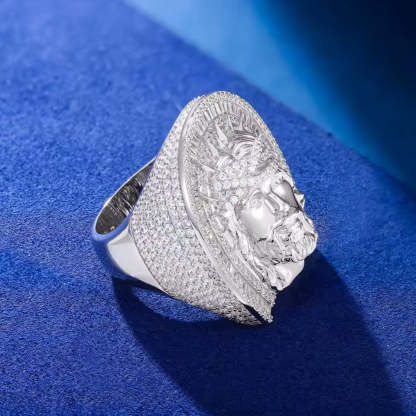 Jesus Face Moissanite Hip Hop Ring
