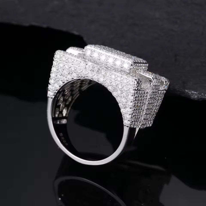 Moissanite Creative Square Ring