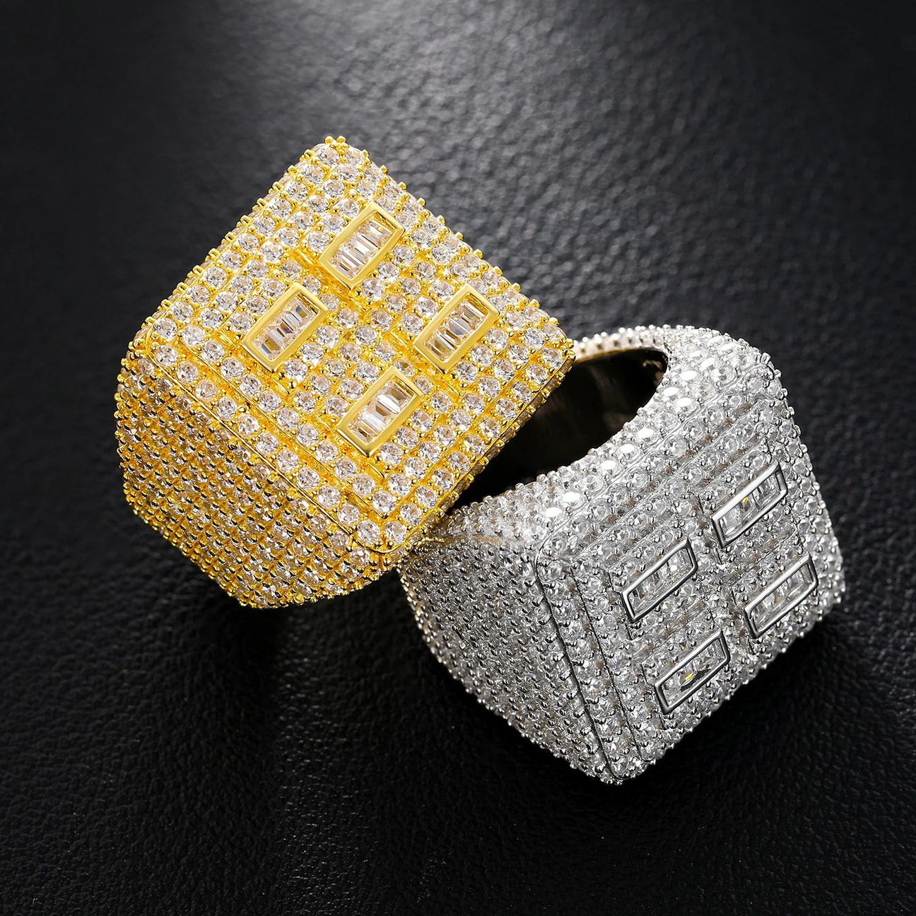 Moissanite Luxury Square Geometric Ring