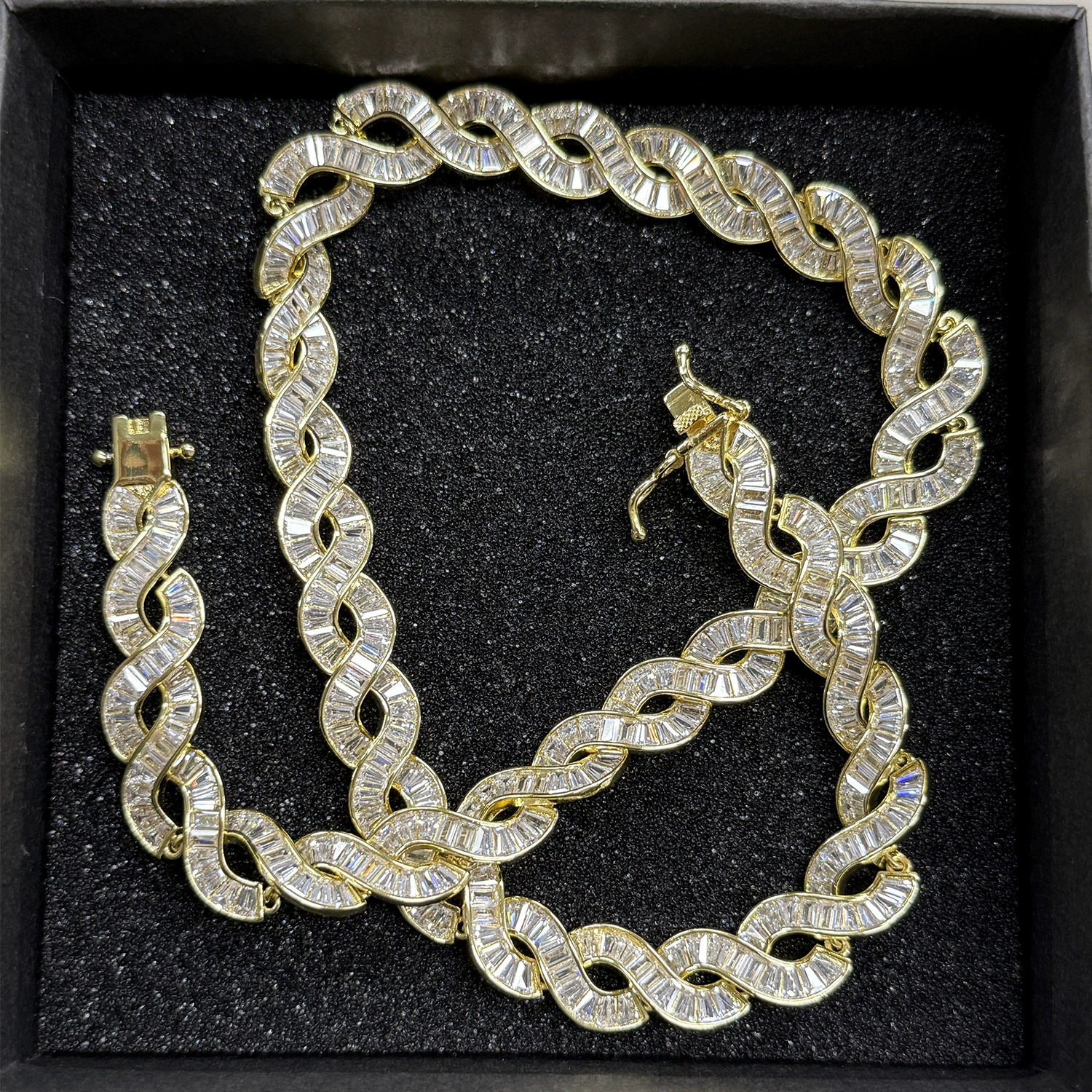 10mm S925 Moissanite DNA Helix Chain