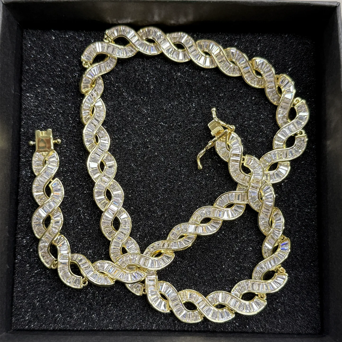 10mm S925 Moissanite DNA Helix Chain