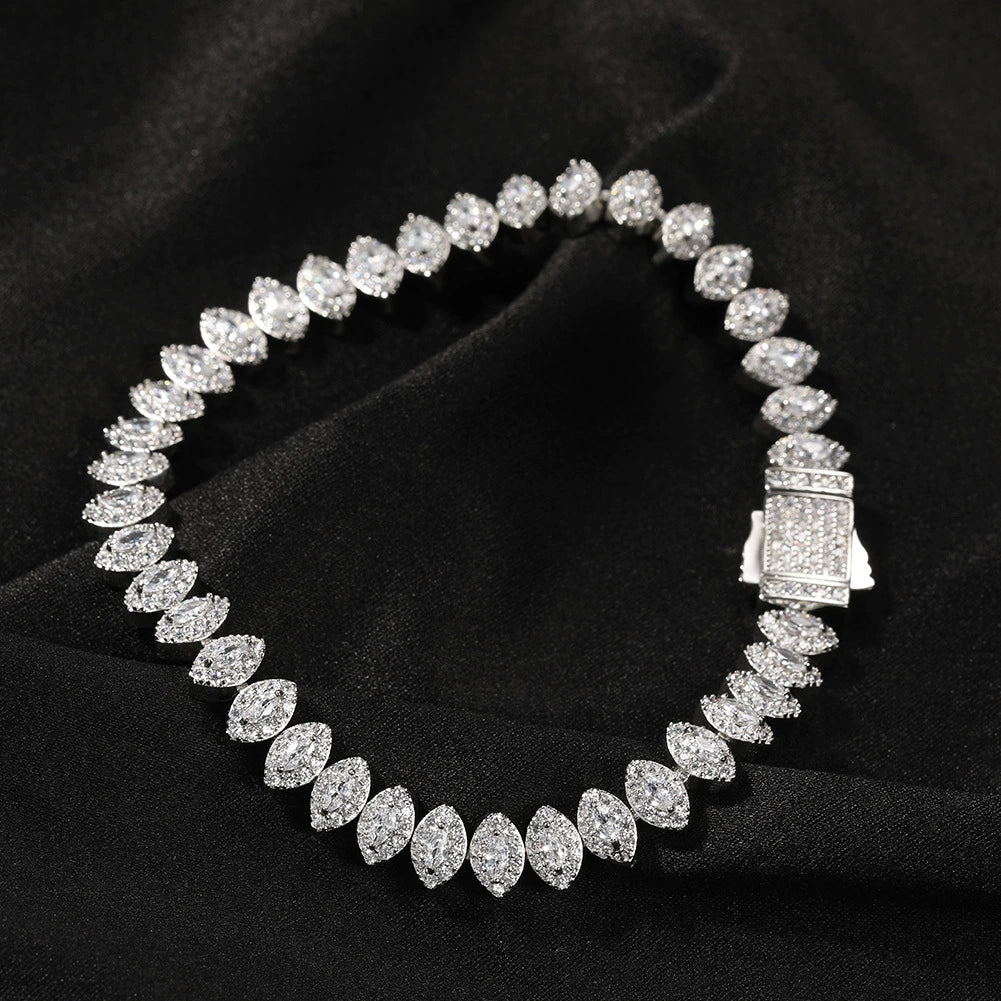 8mm Moissanite Marquise Bracelet