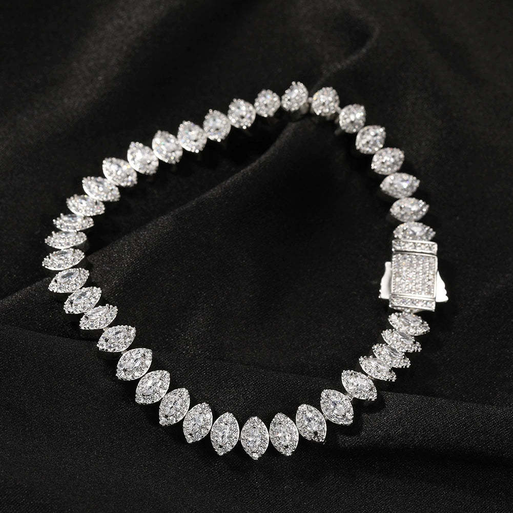 8mm Moissanite Marquise Bracelet