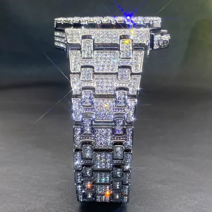 Niche-design moissanite watch with Arabic numeral markers