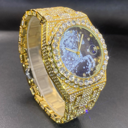 Year Horse Starry Sky Horse Motif and Full Moissanite Setting Watch