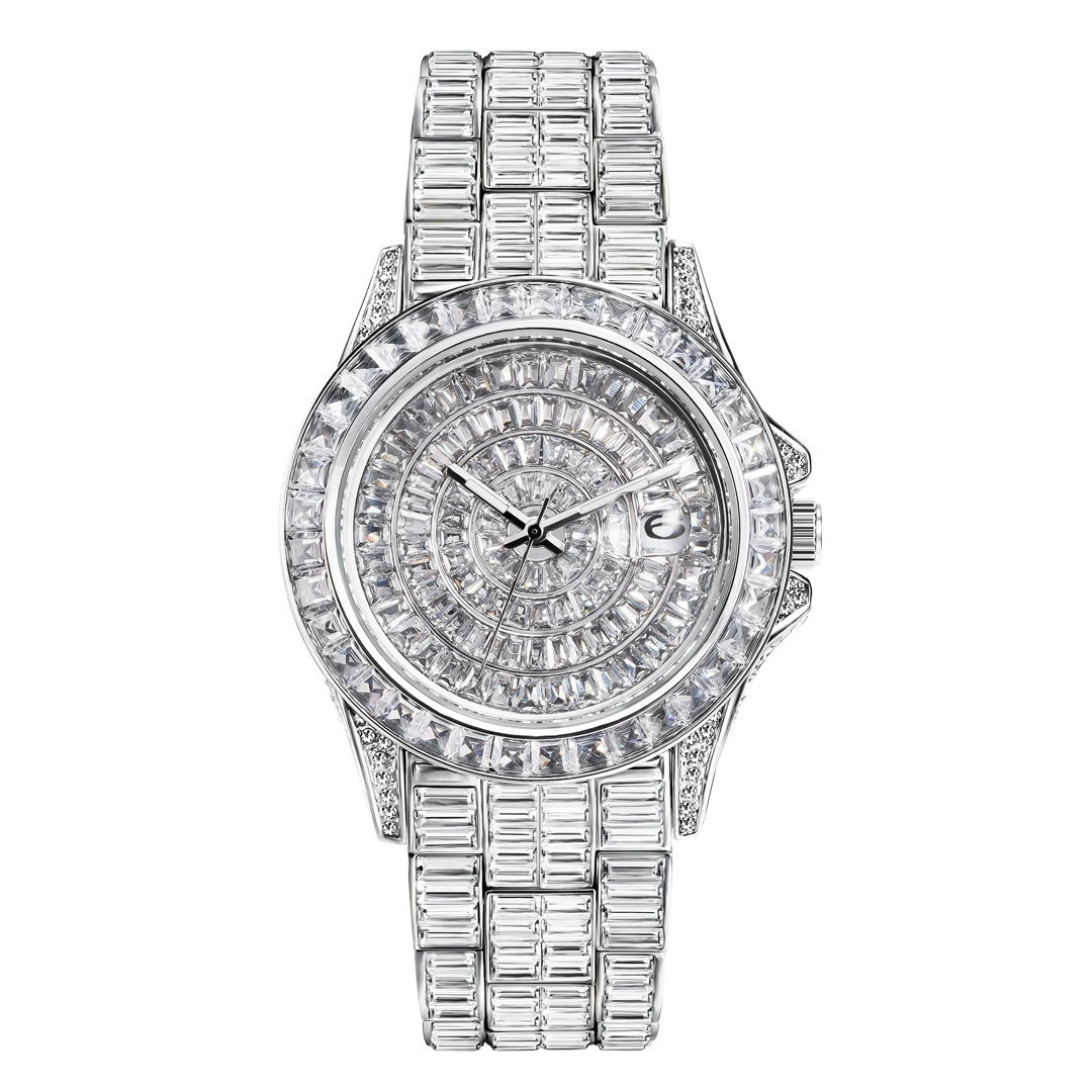 Moissanite Stylish Watch Fully Set 