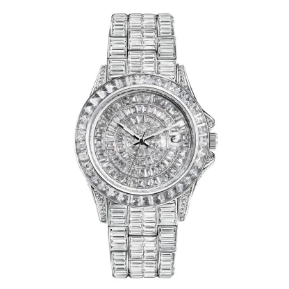 Moissanite Stylish Watch Fully Set 