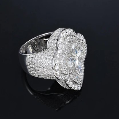 Moissanite Luxury Shaped Clovers Ring