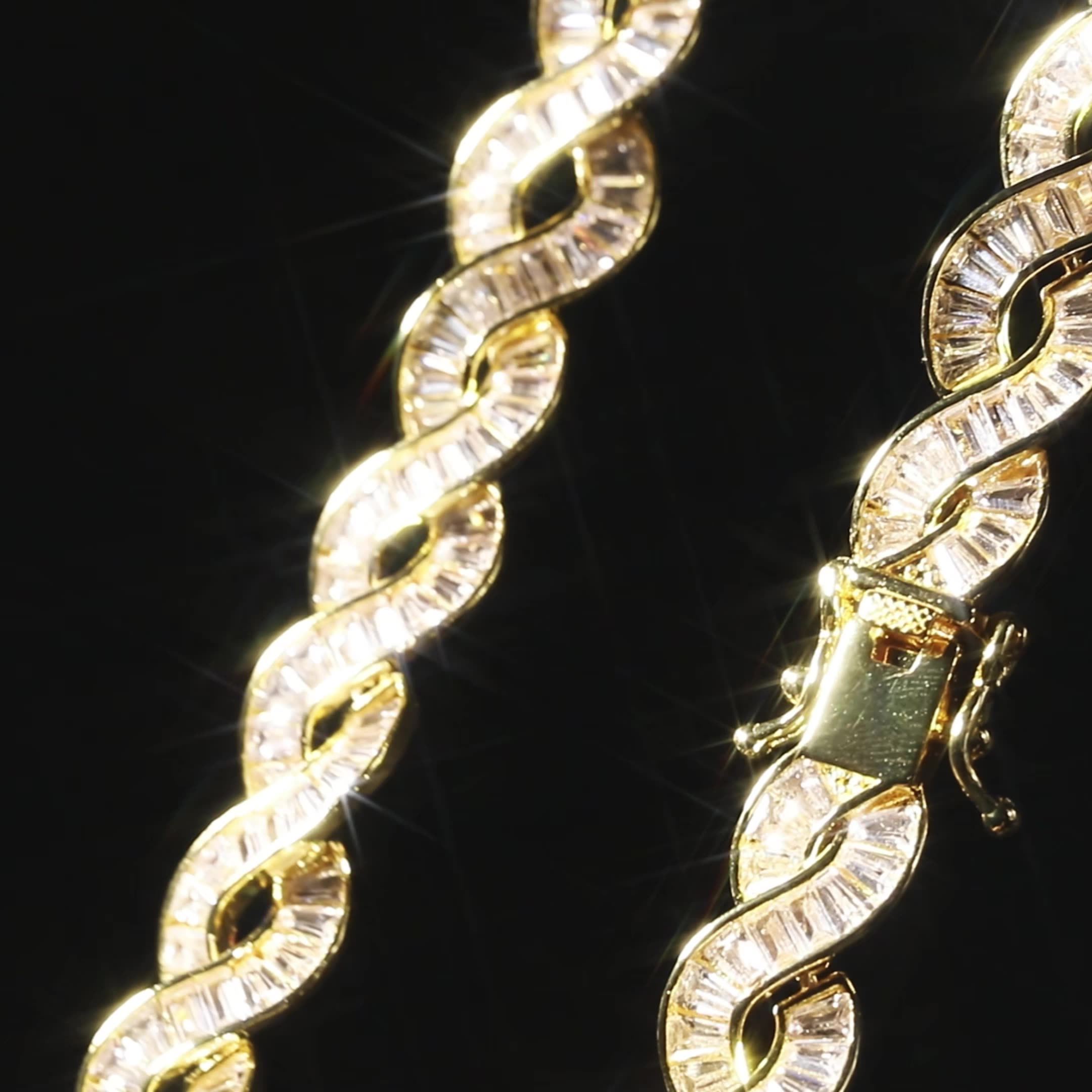 10mm S925 Moissanite DNA Helix Chain