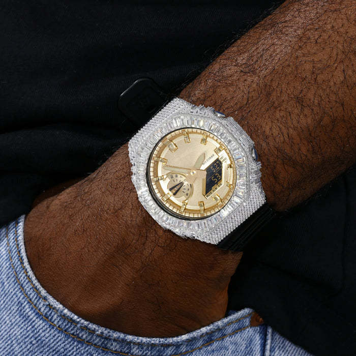 Full Baguette Moissanite Bust Down Bezel for GA2100