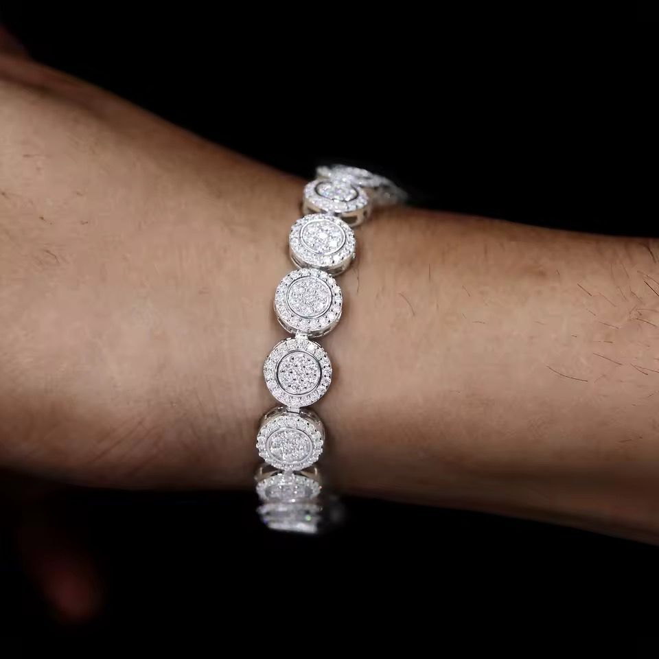 9mm Moissanites Circular Tennis Bracelet