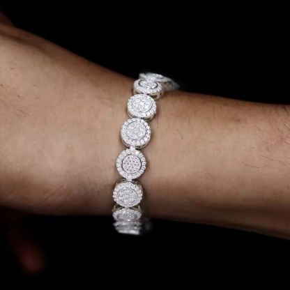 9mm Moissanites Circular Tennis Bracelet
